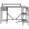 vidaXL Bureau met lade Grijs Sonoma 120 x 79 x 86,5 cm Bewerkt hout