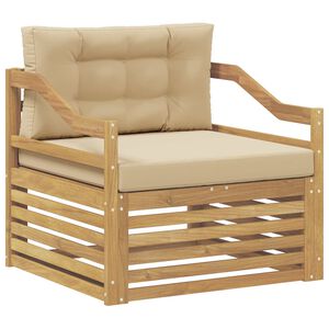 vidaXL Tuinbank Wit en Beige