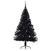 vidaXL Kunstmatig Voorverlicht Kerstboom met 150 LED Zwart 150 cm PVC