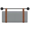 vidaXL Hangend Hoofdeinde Effen Lichtgrijs 90 x 55 x 5 cm Antiek PU