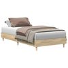 vidaXL Bedframe Sonoma Eiken 80 x 200 cm Bewerkt hout