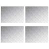 vidaXL Trapmatten 4 st 70 x 50 cm Zilver Aluminium Rechthoekig