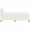 vidaXL Boxspring bed Cr&egrave;me en Wit 193 x 120 x 88 cm Katoenen stof