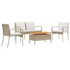 vidaXL Tuinset Beige poly rattan