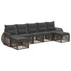 vidaXL Tuinbankenset 7 st Grijs en Donkergrijs poly rattan