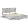vidaXL Bedframe met lade met hoofdeinde met opslag Bewerkt hout
