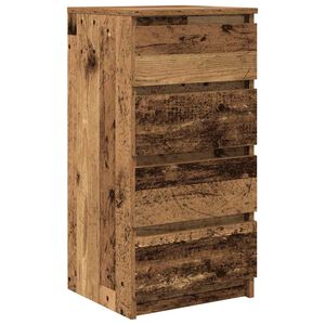 vidaXL Dressoir 37,5x35x76 cm bewerkt hout oud houtkleurig