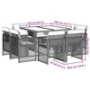 vidaXL 9-delige Tuinset met kussens poly rattan beige