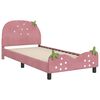 vidaXL Bedframe voor kinderen met hoofdbord Roze 80 x 200 cm Fluweel