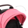 vidaXL Kinderwagen met 3 wielen roze en zwart