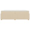 vidaXL Bedframe met matras Cr&egrave;me 200 x 200 cm Stof
