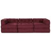 vidaXL Modulair bank 3 pcs Bordeaux Stof