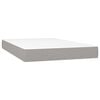 vidaXL Pocketveringmatras medium 120x200x20 cm stof lichtgrijs