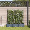 vidaXL Tuin Bloempot 3 pcs Grijs 120 x 40 x 126 cm Kunststof