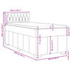 vidaXL Boxspring met matras stof donkergrijs 100x200 cm