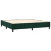 vidaXL Boxspring met matras fluweel donkergroen 200x200 cm