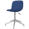 vidaXL Eetkamerstoelen draaibaar 4 st stof blauw