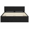 vidaXL Bedframe met hoofdeinde Zwart Eiken 160 x 200 cm Bewerkt hout