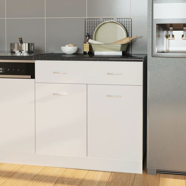 vidaXL Aanrechtblad 80x60x2,8 cm spaanplaat zwart met graniettextuur