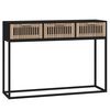 vidaXL Wandtafel 105x30x75 cm bewerkt hout en ijzer zwart