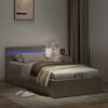 vidaXL Bedframe met opslag en LED kunstleer cappuccino 100x200 cm