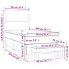 vidaXL Boxspring met matras stof lichtgrijs 90x200 cm
