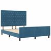 vidaXL Boxspringbed met hoofdeinde Donkerblauw 140 x 200 cm Fluweel