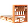 vidaXL Bed met boekenkast zonder matras grenenhout wasbruin 75x190 cm