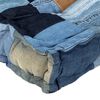 vidaXL 2-delige Bankkussenset pallet denim patchwork blauw