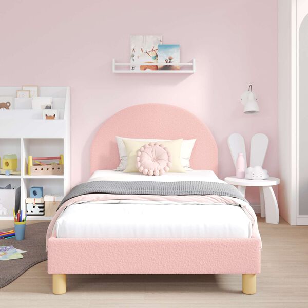 vidaXL Bedframe voor kinderen met hoofdbord Roze 80 x 200 cm