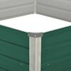 vidaXL Plantenbak verhoogd 129x129x45 cm gegalvaniseerd staal groen