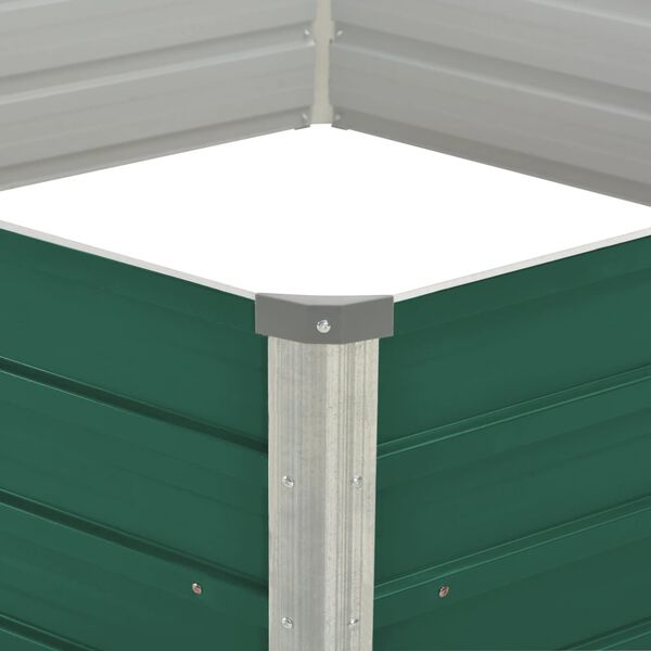 vidaXL Plantenbak verhoogd 129x129x45 cm gegalvaniseerd staal groen