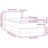 vidaXL Boxspring met matras fluweel donkergrijs 100x220 cm