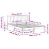 vidaXL Bedframe Wit en lichtgrijs 135 x 190 cm Massief grenenhout