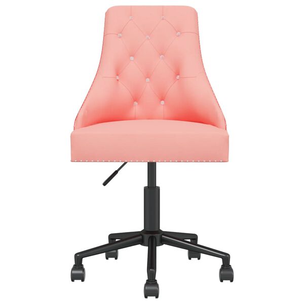 vidaXL Eetkamerstoelen draaibaar 2 st fluweel roze