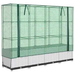 vidaXL Plantenbak verhoogd met kashoes 160x40x138 cm rattanlook