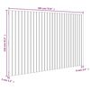 vidaXL Wandhoofdbord 185x3x110 cm massief grenenhout grijs