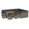 vidaXL Tuinbankenset 13 st Grijs poly rattan