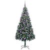 vidaXL Kunstkerstboom Groen 210 cm PVC en Staal en Kunststof
