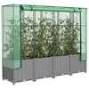 vidaXL Plantenbak verhoogd met kashoes 160x40x138 cm rattanlook