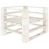 vidaXL Tuinfauteuil pallet hout wit