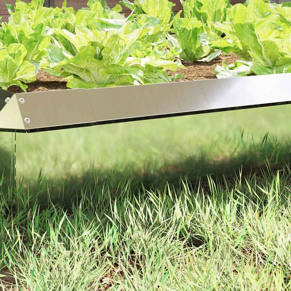 vidaXL Slakkenhekje 4 pcs Zilver 50 x 3,5 x 25 cm Gegalvaniseerd staal