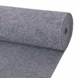 vidaXL Tapijt Grijs 1,2 x 10 m Polyester