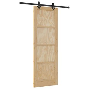 vidaXL Schuifdeur ORKDAL 73,5 x 211 cm Massief grenenhout Naturel