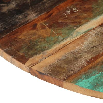 vidaXL Tafelblad rond 15-16 mm 80 cm massief gerecycled hout