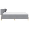 vidaXL Boxspringbed met matras Lichtgrijs 200 x 200 cm Stof