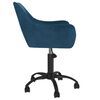 vidaXL Eetkamerstoelen draaibaar 4 st fluweel blauw