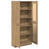 vidaXL Hoge kast 82,5x30,5x185 cm bewerkt hout artisanaal eikenkleur