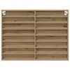 vidaXL Vitrinekast Artisan Eiken 100 x 8,5 x 75 cm Bewerkt hout