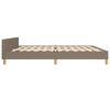 vidaXL Bedframe met hoofdeinde stof taupe 200x200 cm